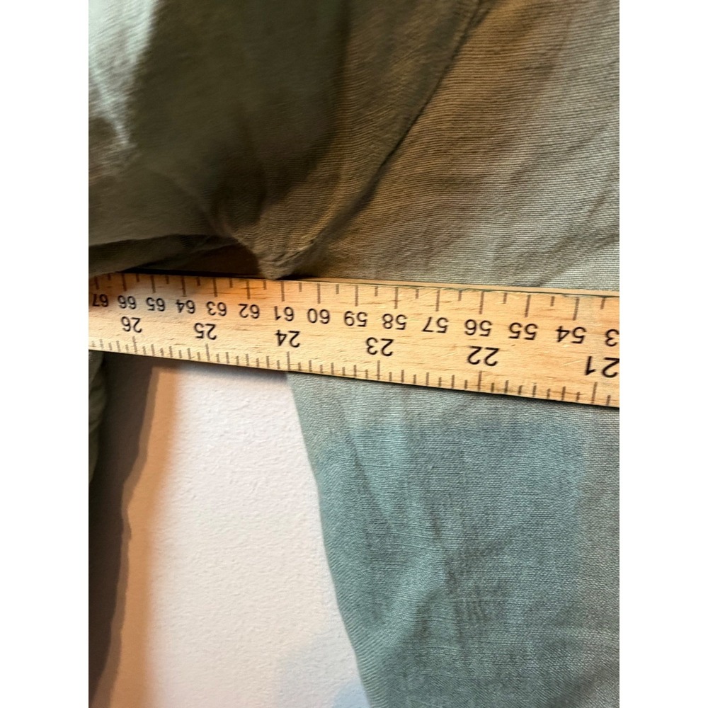 Style & Co Womens Utility Jacket 100% Linen Sage Green Size 16 - Picture 7 of 7